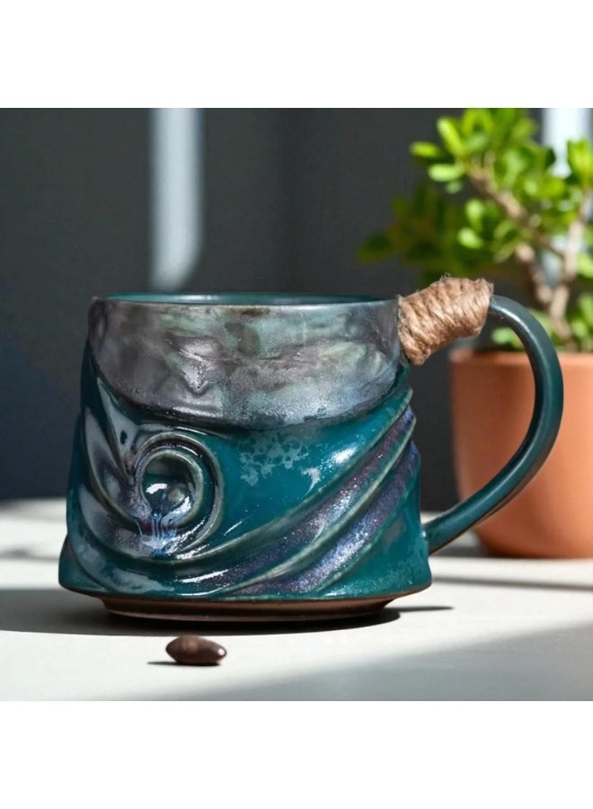 Clink Handcrafted Ceramic Japanese Style Coffee Mug Tea Cup Creative Coffee Cup Hand Painted - Image 3